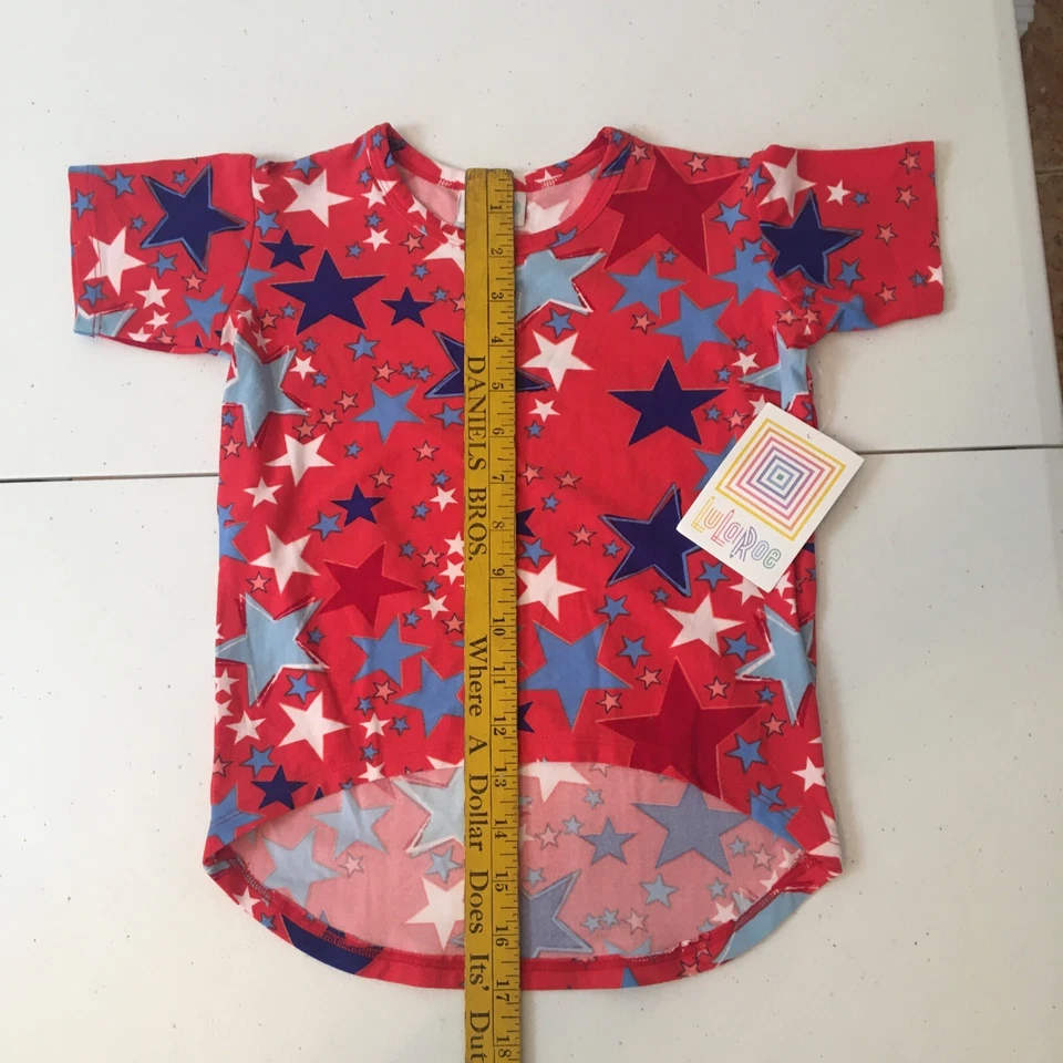 Nueva Camisa Infantil Talla 2 Roja Blanca Azul Estrellas Nueva Con Etiquetas Tema Cuatro de Julio Foto 2 de 4