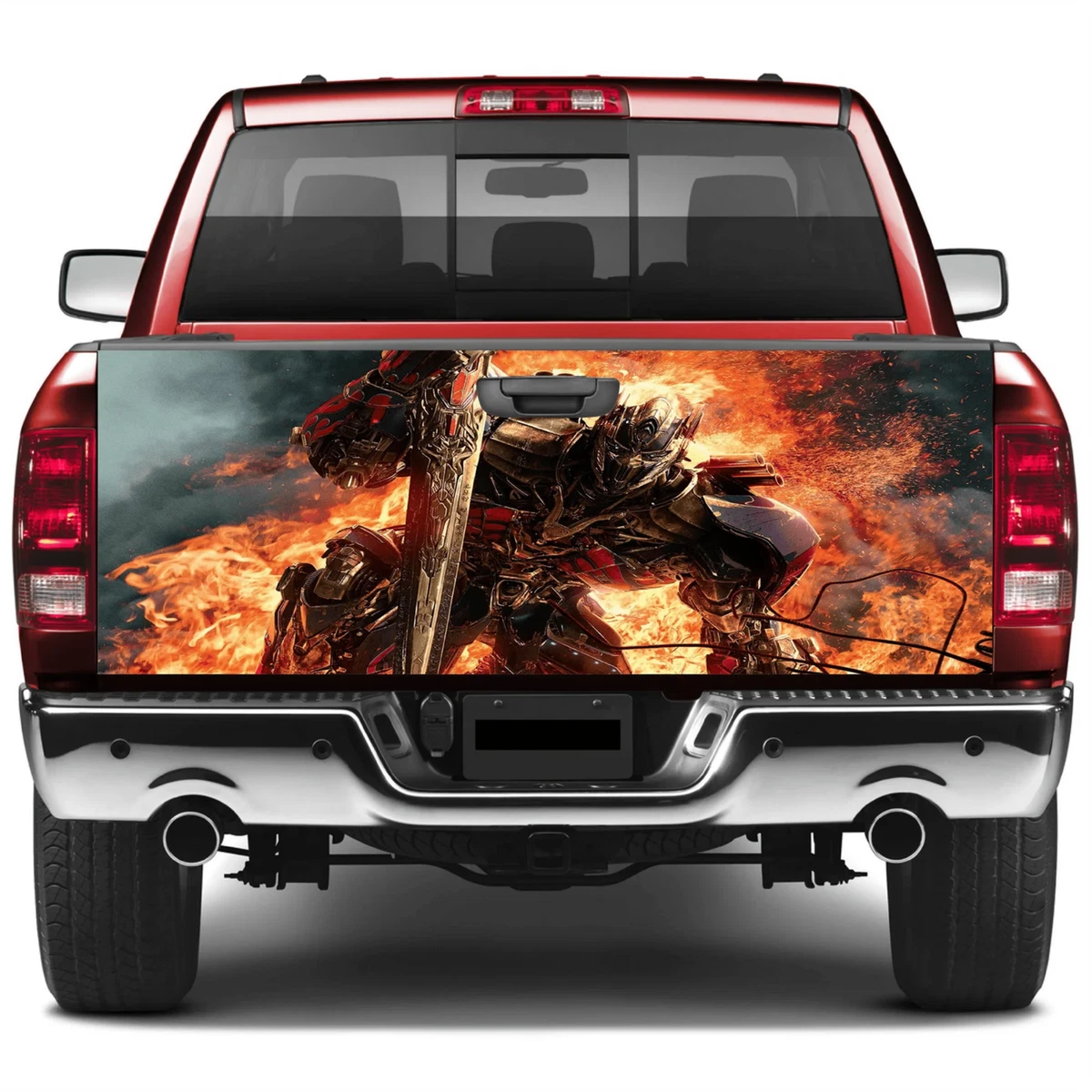 Transformer decal for truck outlet