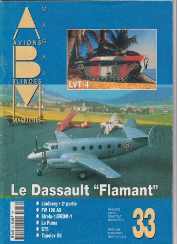 ABM N°33 DASSAULT FLAMANT / LINDBERG / PUMA / E75 / TUPOLEV G5 / FW 190 A8