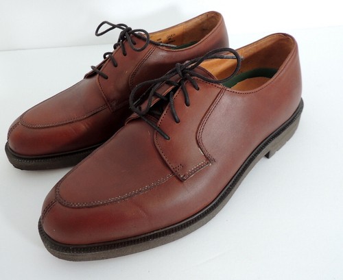 Barrington Mens 8 Shoes Brown Leather Split Toe Oxford Lace Up 8D - 第 4/11 張圖片