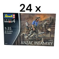 24 X Revell 02618 Anzac Infantry Soldaten 1915 In 1:35 Modellbausatz Figuren Neu
