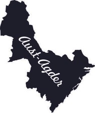 2x Auto Aufkleber Norwegen Provinz " AUST - AGDER " 11 cm Sticker konturg.