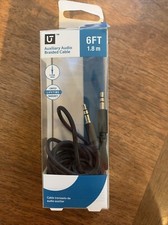 auxiliary audio braided cable 6 ft 1.8 m