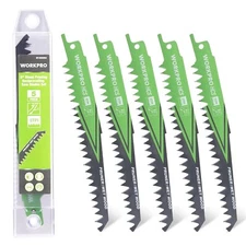5 x Reciprocating Saw Blades Set 152mm 5TPI with Plastic Storage Box