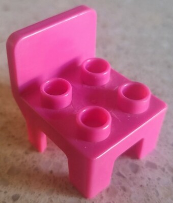 UNIQUE PLUS USED PINK CHAIR HELLO KITTY HOUSE 8650 COMPATIBLE LEGO DUPLO