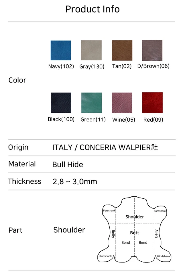 Kansas Leather Piece - Veg Tanned, Walpier Tannery Leather, leathercraft - Image 3 of 4