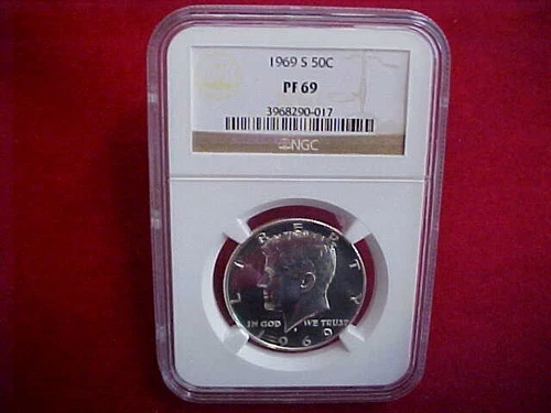 610a) 1969 S Kennedy Half Dollar Proof - NGC PF69 - Starts at $$25.00