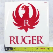 Genuine Ruger Red Logo Sticker 4" same one that ships with most NEW Ruger's