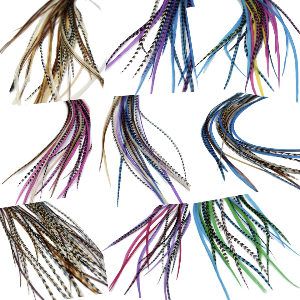 ONE FINE DAY FEATHERS Real Feather Hair Extensions - DIY kit with rings