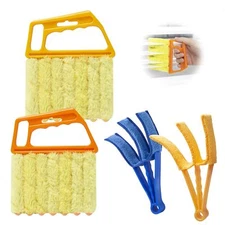 2pcs Window Venetian 7 Finger Blind Cleaner Duster Tool And 2pcs Dustremoving Br