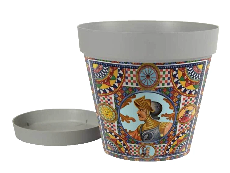 Vaso similcotto con sottovaso d.35 mix colori al miglior prezzo