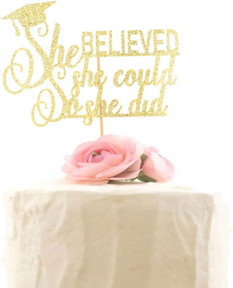2024 Graduation Cake Topper She Did It Congrats Grad Party Decoration