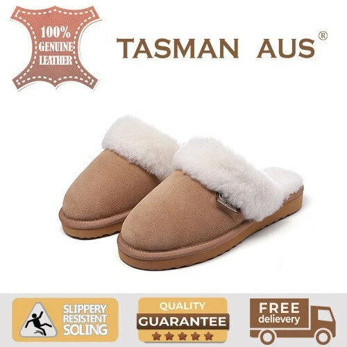 Tasman UGG Slippers/ Scuffs,Aus Sheepskin wool &suede upper,Unisex, nonslip Sole - Picture 5 of 20