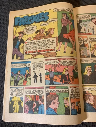 FRECKLES and his Friends #11 1949 teen record player / basketball 4.5 VG+ - Picture 5 of 12