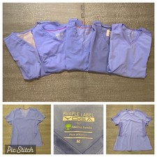 Lot 5 Scrubs Greys Anatomy Barco Top Mix Shirts VNeck Blue Womens Medium Medical