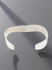 DE MARCAY STERLING SILVER BLACK ONYX 5/8" WIDE 7" CUFF BRACELET #7832 — photo 4