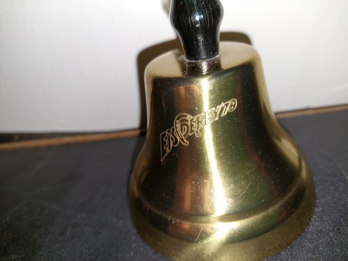 Tischglocke Messing mit Holzgriff Höhe 13 cm,Ø 7,5 cm Handglocke,s.Fotos - Bild 4 von 4