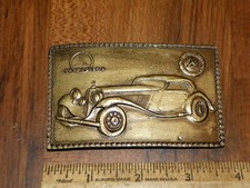 Vintage Brass Belt Buckle - MERCEDES BENZ CABRIOLET
