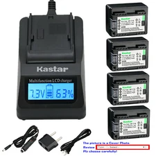 Kastar Battery LCD Fast Charger for BP-718 & Canon LEGRIA HF M86 HFM86 Camera