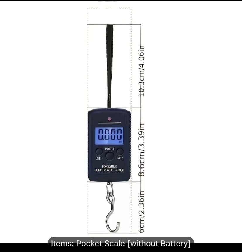 Digital Hanging Luggage Scale, Portable Handheld Baggage Scale, 88 Pounds