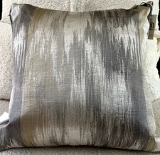 Callisto Home Decorative Pillow Gold Silver Gray Beige 24" NWT