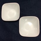 CORELLE Bowls  ●  Square  ●  Lot of Two  ●  White