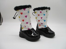 Totes "Kylie" Multi-Color Hearts All Weather Boots Faux Fur Toddler Boots Size 5