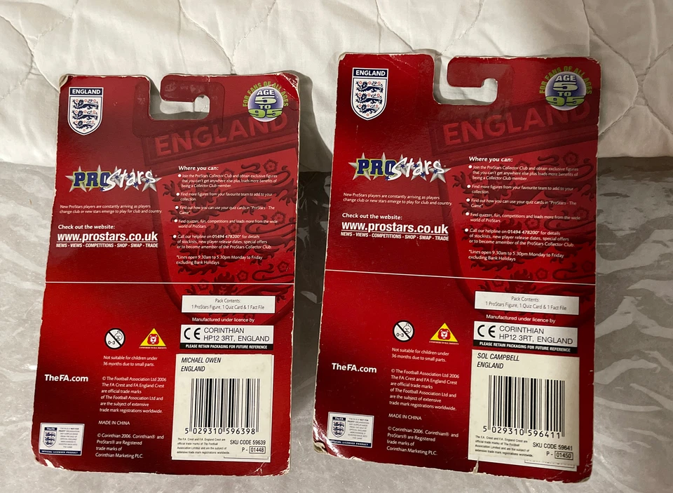 Prostars Owen & Campbell Soccer Figures With Quiz Game Card - Image 2 of 4