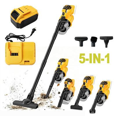 20V Cordless 5-in-1 Handheld Vacuum Cleaner - Powerful & Portable Cleaning Tool