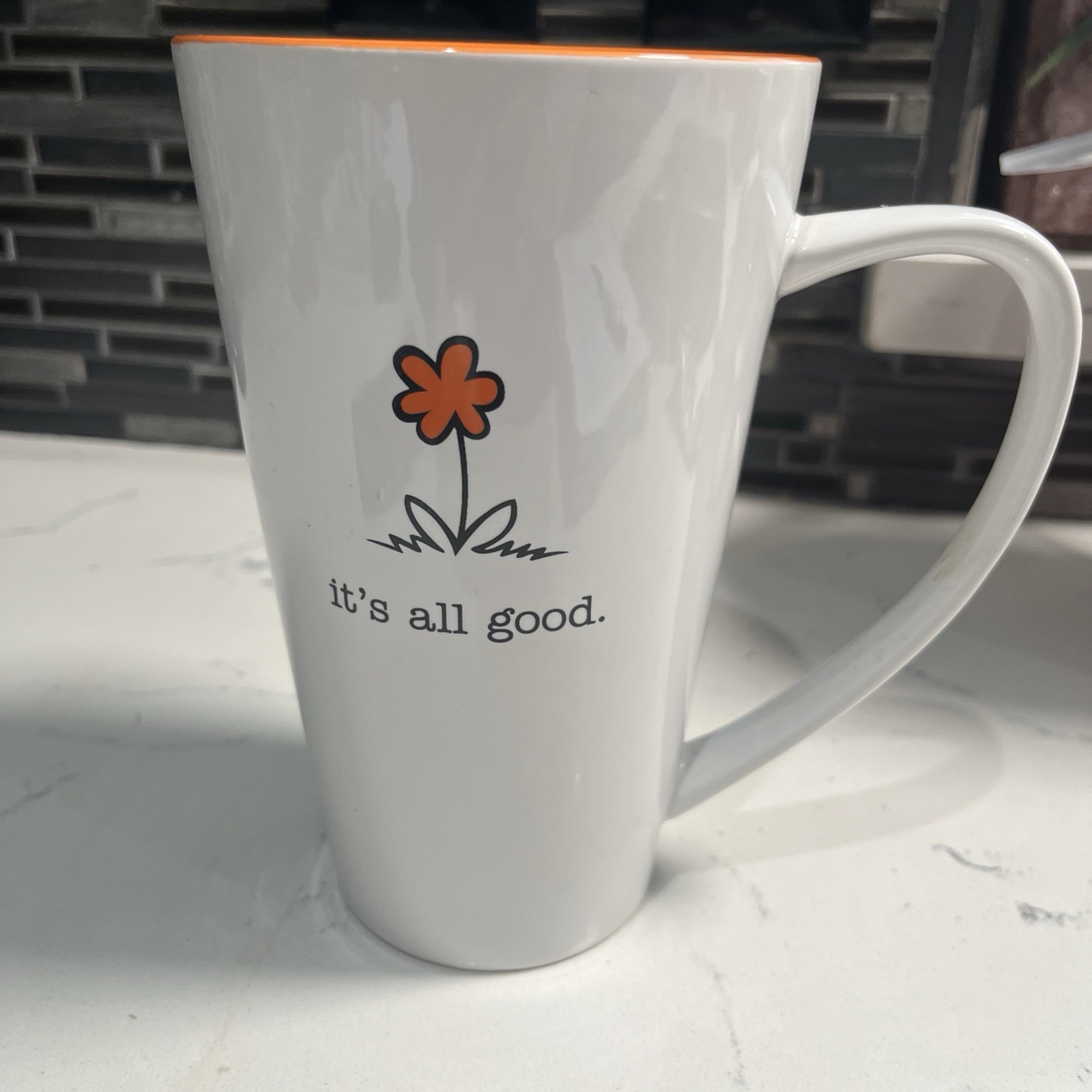 Taza de café de cerámica Jumbo de 7" Strawberry Street IT’S ALL GOOD CAFÉ HELADO CON LECHE 10