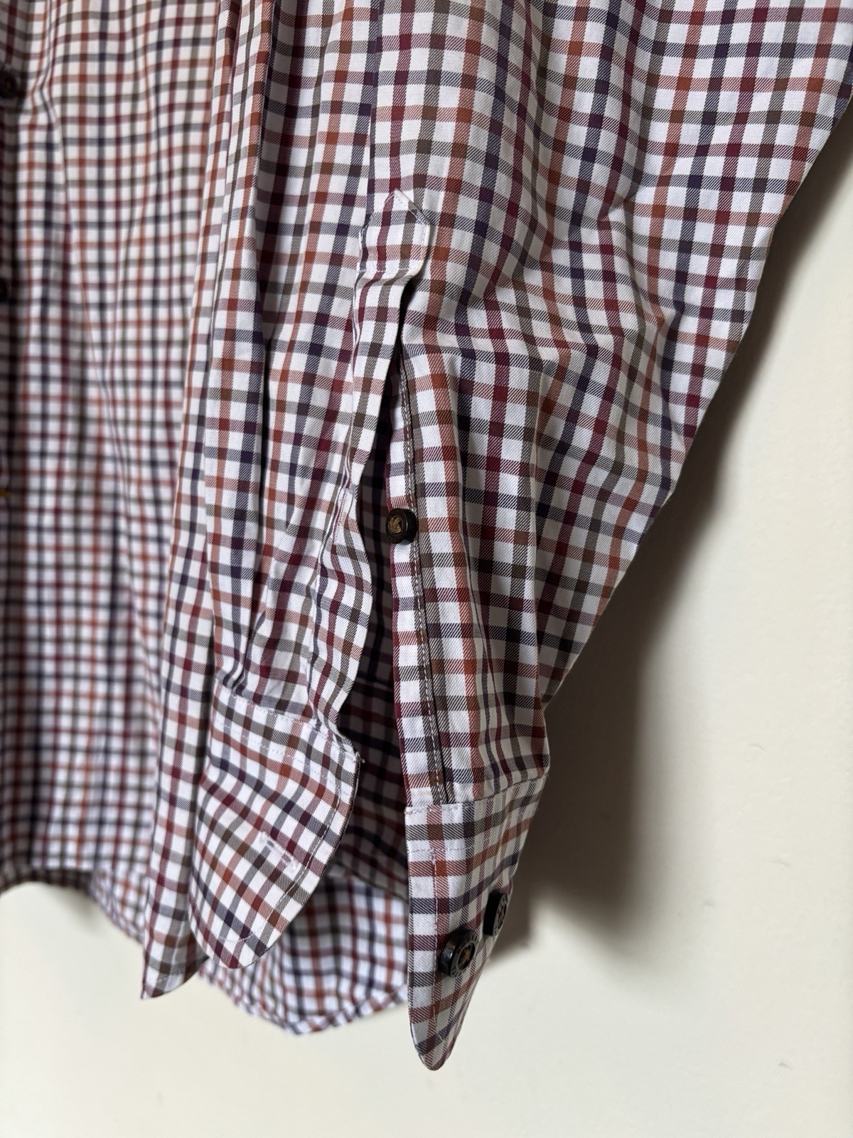 Robert Talbott Plaid Button Down Long Sleeve Polo… - image 4
