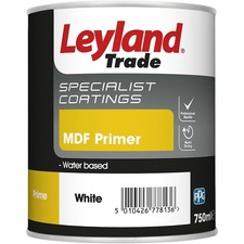 Leyland Trade MDF Primer Paint Quick Dry Water Based 750ml - White