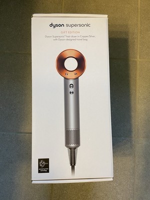 Dyson Supersonic Gift Edition Hair Dryer Copper/Silver w/ Diffuser & Travel Bag