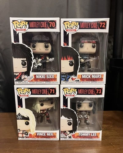 FUNKO POP ROCKS MOTLEY CRUE Set of 4 Mick Mars Nikki Sixx Tommy Lee Vince Neil