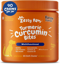 Zesty Paws Turmeric Curcumin for Dogs - for Hip  Joint Mobility Supports Canine