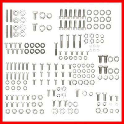 Hex Bolt Kit for Chevy Small Block Engines - 211 Rust-Resistant Pieces