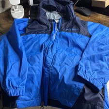 COLUMBIA Boys Glennaker Hyper Blue Rain Jacket XS Coat