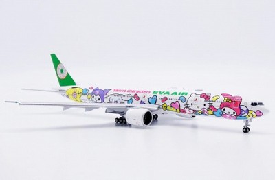 JC Wings Boeing 777-300ER EVA Air ''Lolly Jet'' Flaps Down B-16740 1:400 Modellflu