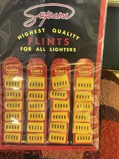 Supreme Highest Quality Flints for All Lighters' on VG Cond  Retail Sheet  Japan