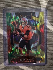 2025 Panini Select - Concourse Joe Burrow #57 Green & Yellow Shock Prizm