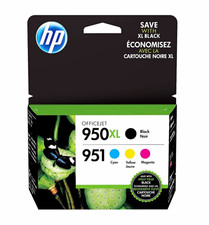 NWB HP 950XL/951 Genuine Ink 4-Pack Black/Cyan/Magenta/Yellow C2P01FN
