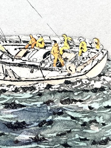 John Collette “Racing” Original Artwork Sailboat Sailing Nautical Signed 159/200 - Picture 3 of 9