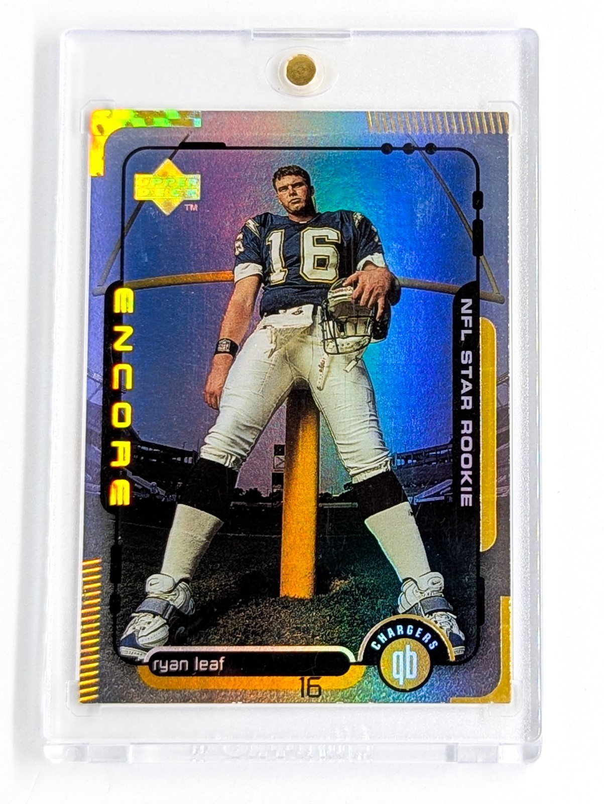 1998 Upper Deck Encore F/X #2 Ryan Leaf /125 San Diego Chargers RC Rookie