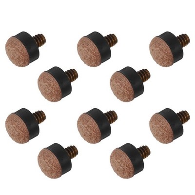  10 Pcs Billiard Cues Tips Replacement Screw-on Pool Stick Repair