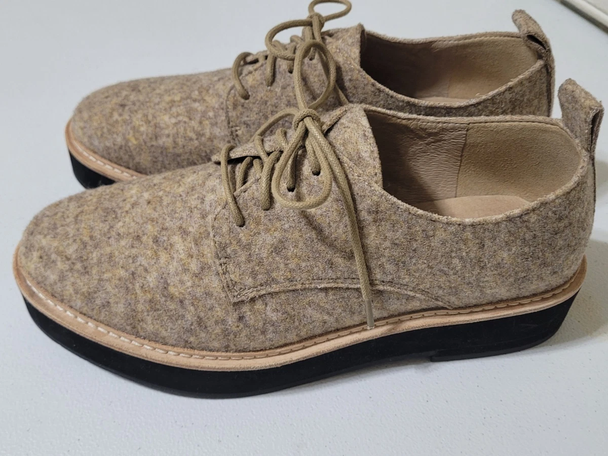 Women’s Taupe Woven Oxfords Eileen Fisher Nan Leather Oxford | EILEEN FISHER main image 3