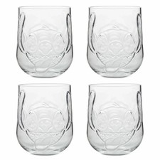 Set of 4 Disney Parks Stitch Tumbler Cup Set Clear Acrylic NEW in Package