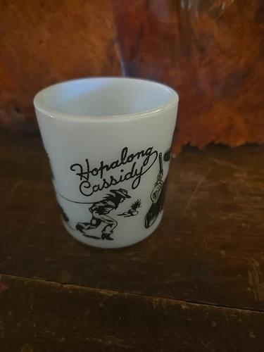 Vintage Hopalong Cassidy Milk Glass Mug
