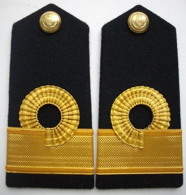 Latvian Navy REAR ADMIRAL LOWER HALF hard shoulder boards. New