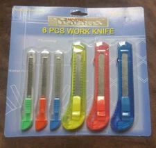 MasterTech Tools Multi-purpose Utility Knive 6 Pc Work Knifes NEW Multi Color FS