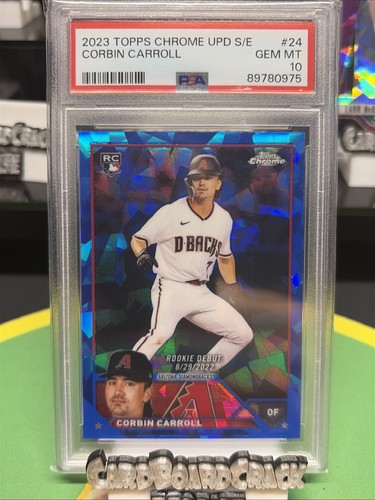 2023 Topps Chrome Update Sapphire Corbin Carroll RC #USCS24 Diamondbacks PSA 10